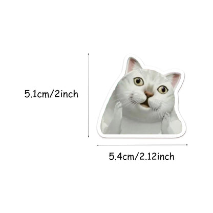 50/100PCS Creative Network Popular Cat Meme Collection Hand Account DIY Graffiti Stickers Water Cup Skateboard Stickers