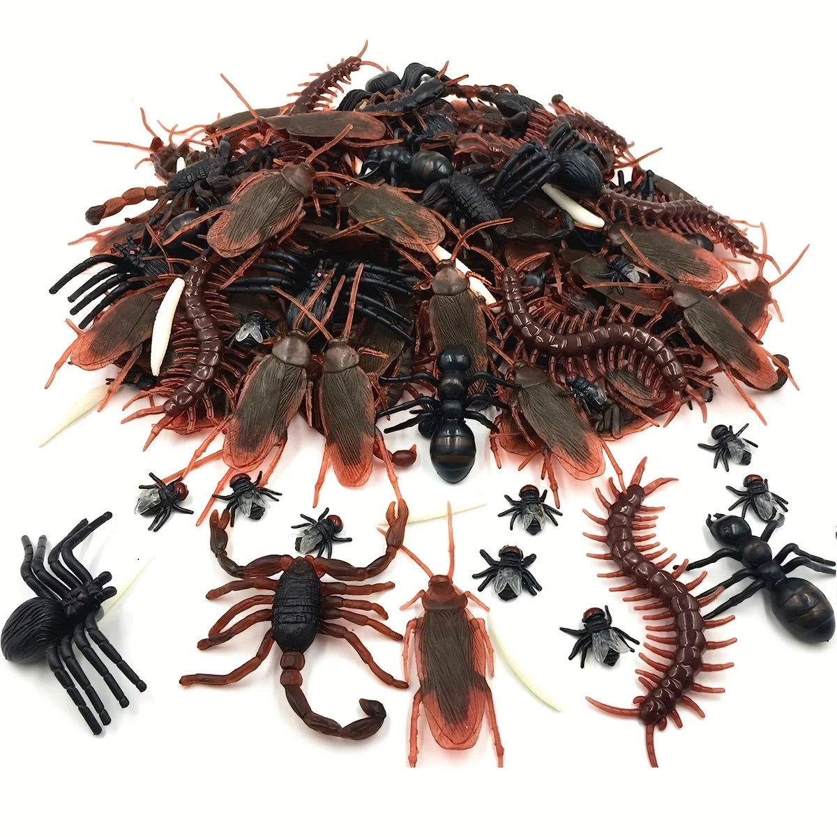 Fake Cockroach Prank Toys – 50-Piece Realistic Insect Set