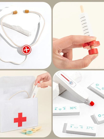 Kids Doctor Kit – Wooden Pretend Play Medical Set