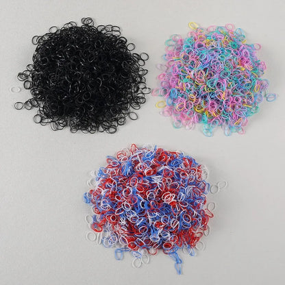 1500PCS Disposable Rubber Band Hair Ties for Girls Colorful Children's Headband Ponytail Holder Kids Hair Accessories