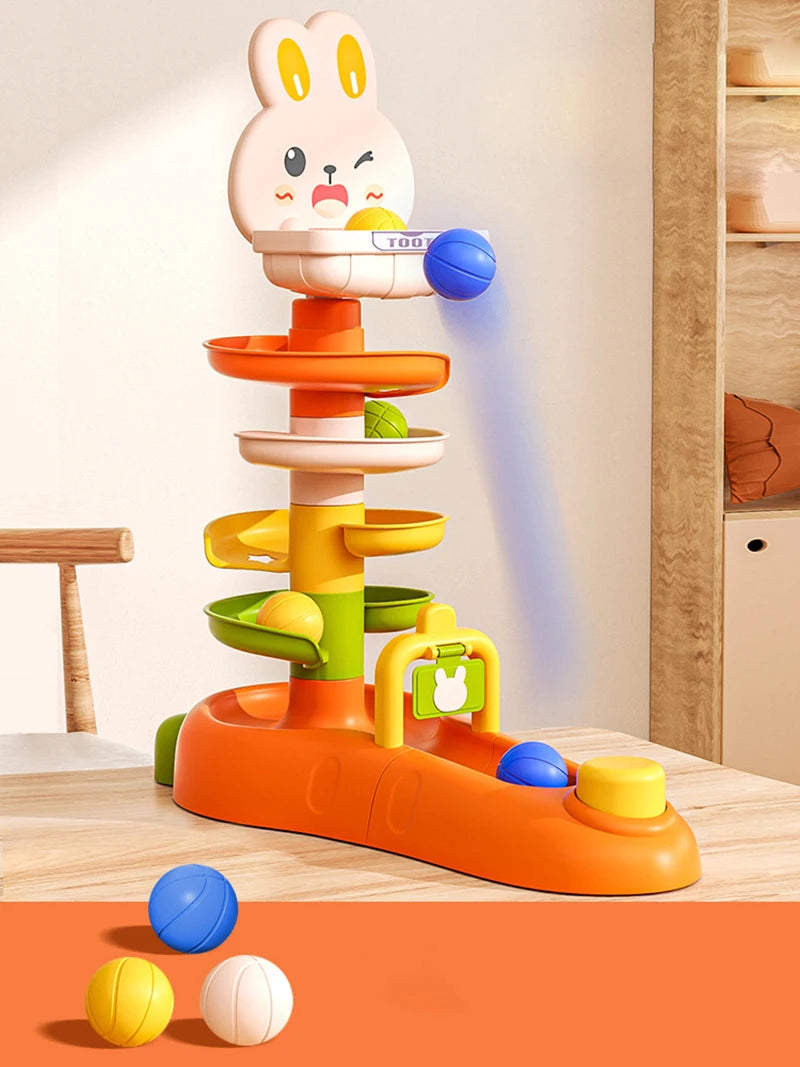 Race Track Ramp Toy – Gliding Car Rail Set for Kids