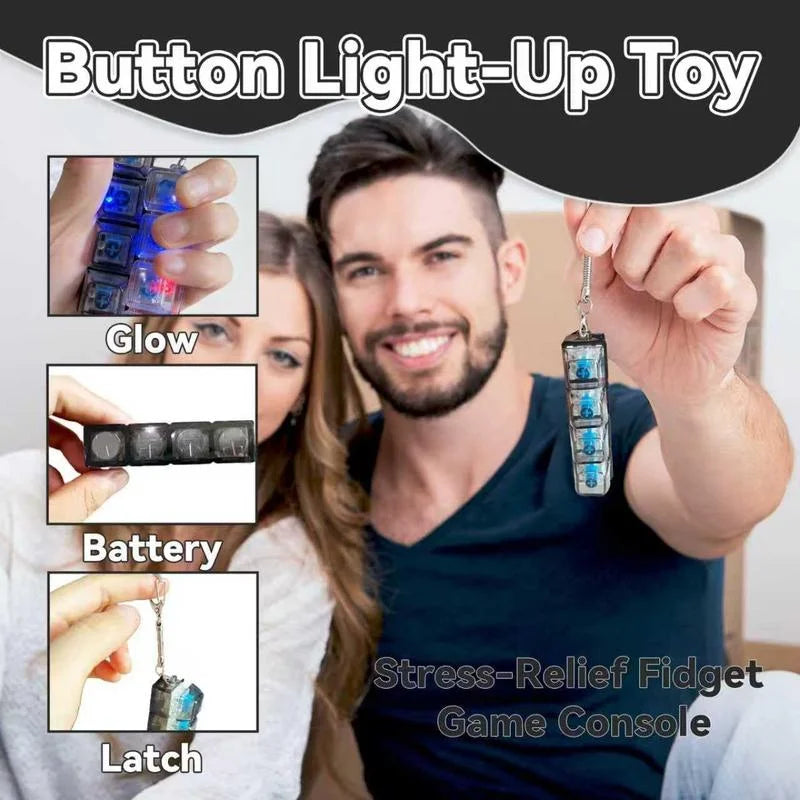 Keyboard Keychain Luminous Clicker Fidget Stress Relief Toy
