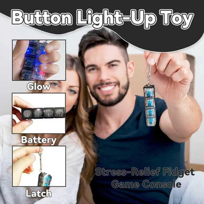 Keyboard Keychain Luminous Clicker Fidget Stress Relief Toy