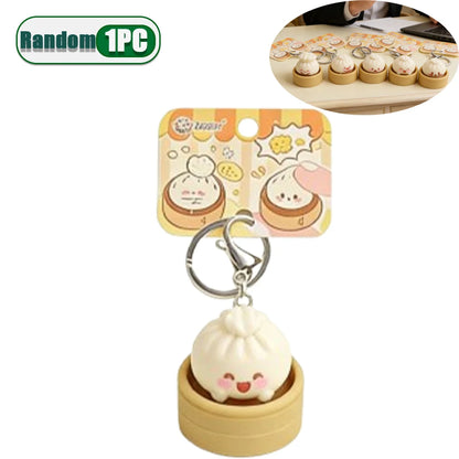 Steamed Bun Squishy Keychain – Slow Rebound Fidget Toy