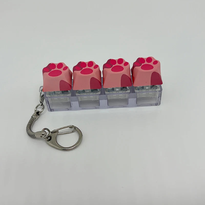 Cat Keychain – Keyboard-Style Fidget Toy with Click Sound
