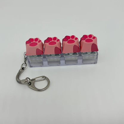 Cat Keychain – Keyboard-Style Fidget Toy with Click Sound
