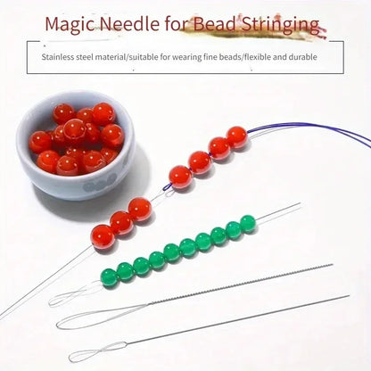 Beading Needles Set – 7pcs Stainless Steel Jewelry Making Tools