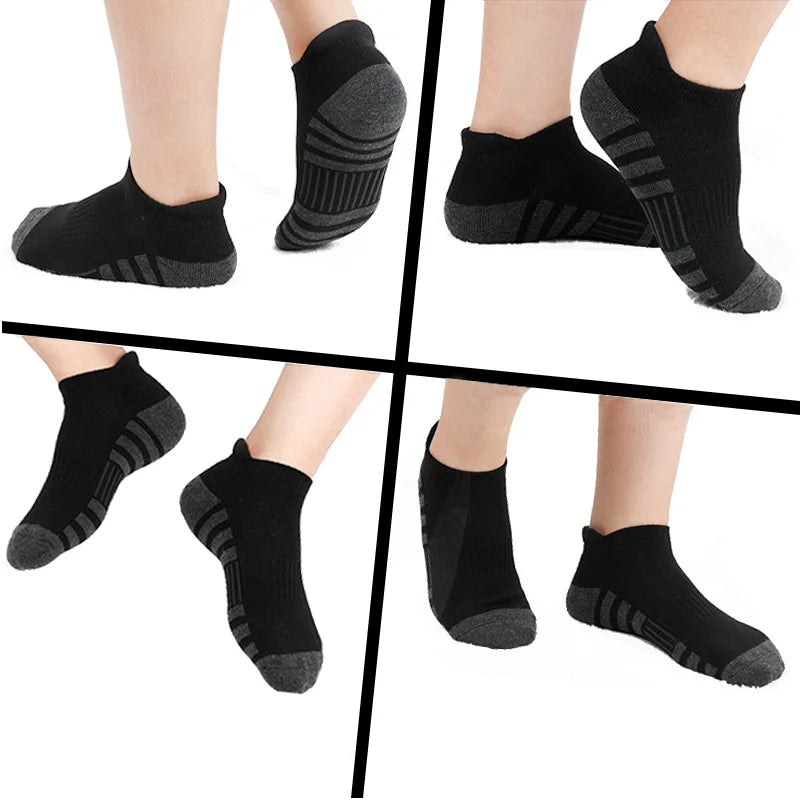 6/24Pairs Ankle Athletic Running Socks Cushioned Breathable Low Cut Sports Tab Socks For Men And Women