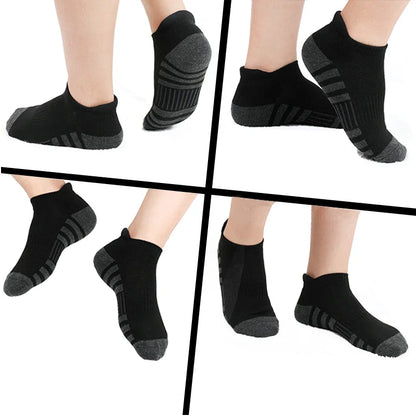 6/24Pairs Ankle Athletic Running Socks Cushioned Breathable Low Cut Sports Tab Socks For Men And Women