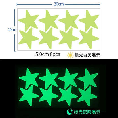 Glow in the Dark Star Stickers for Kids Room Decor