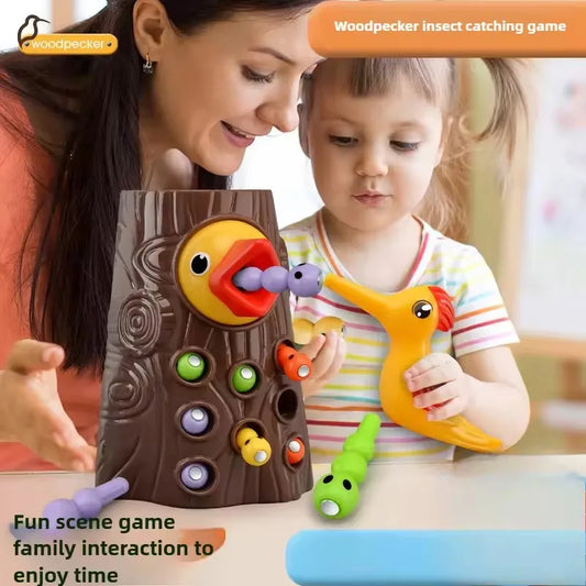 Magnetic Bird Catching Game – Interactive Insect Puzzle Toy for Kids