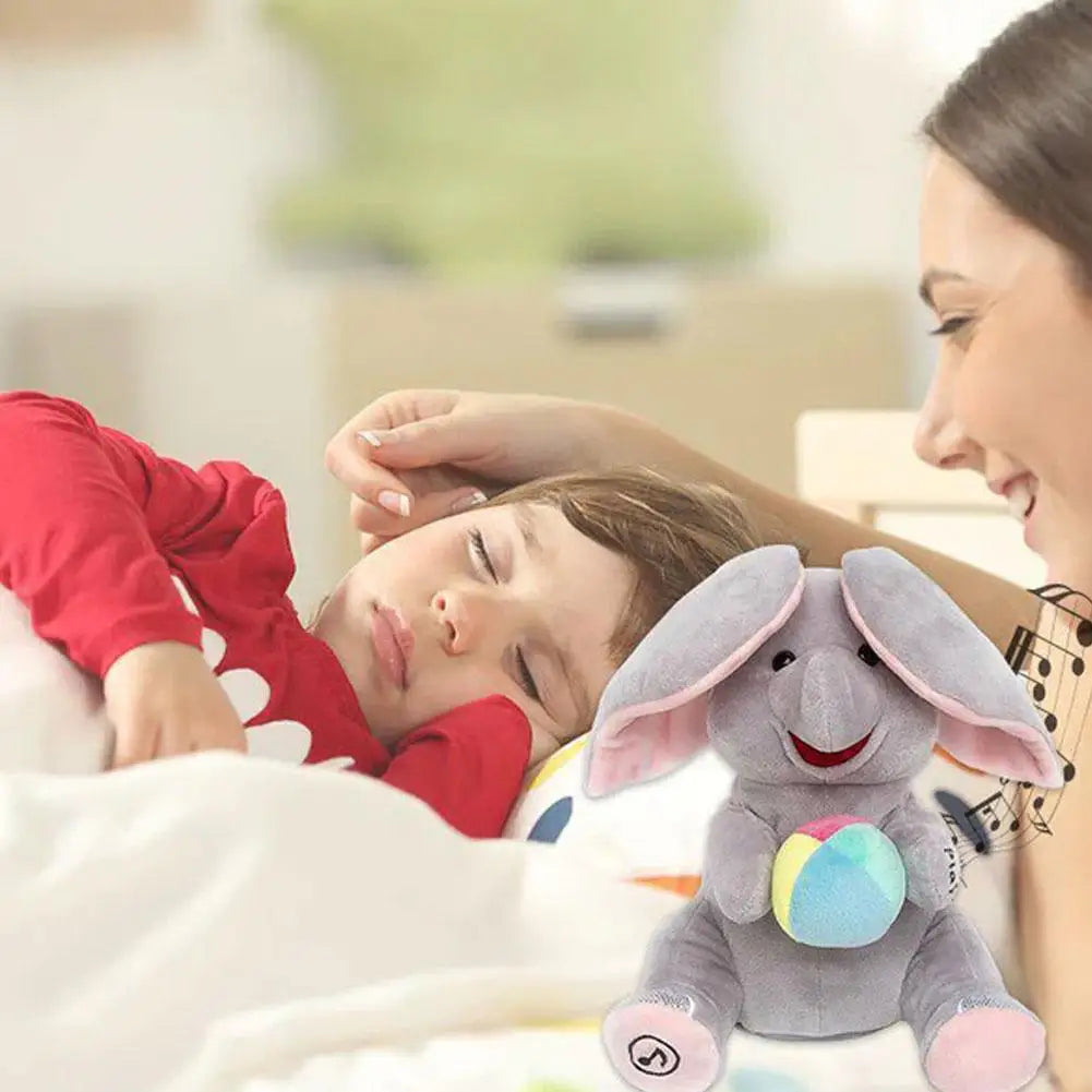 Hide and Seek Elephant Plush Toy Interactive Musical Peekaboo Toy