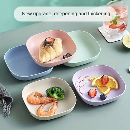 Fruit Snack Plates – 10-Piece Plastic Dessert Serving Dishes