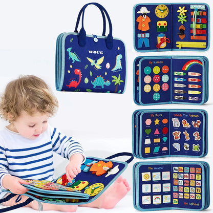 Montessori Busy Board – Toddler Sensory Activity & Learning Toy