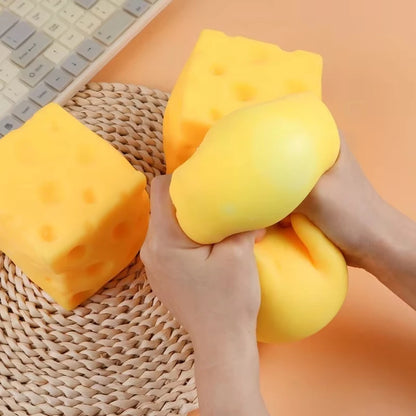 Giant Cheese Squishy Toy – Slow-Rising Squeeze Fidget