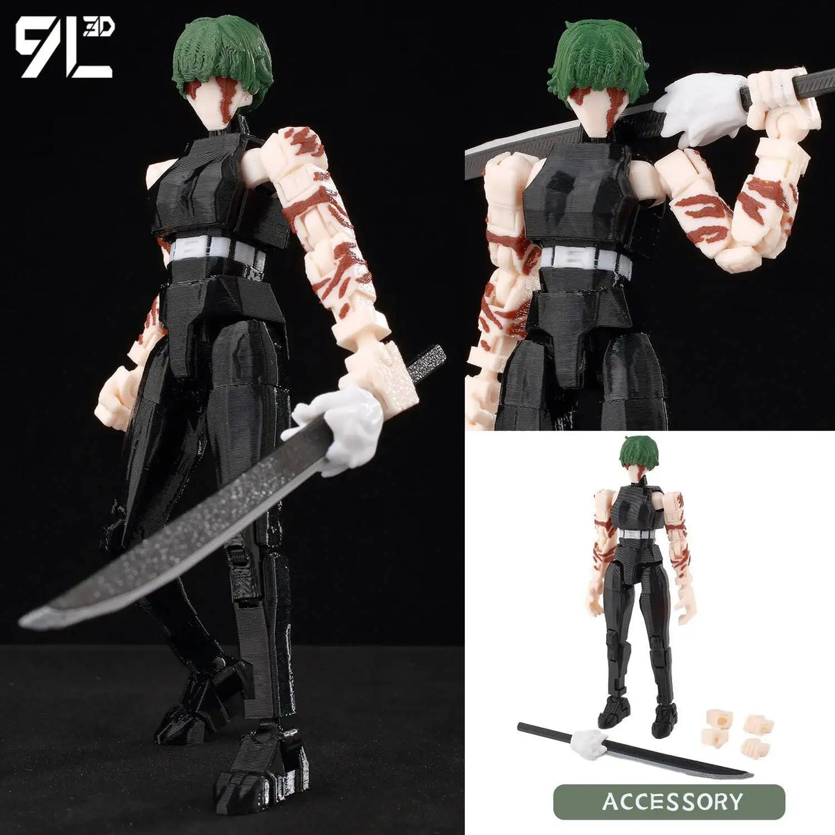Optimized Product Title: 3D Printed Action Figure, Articulated & Poseable – Ready to Display