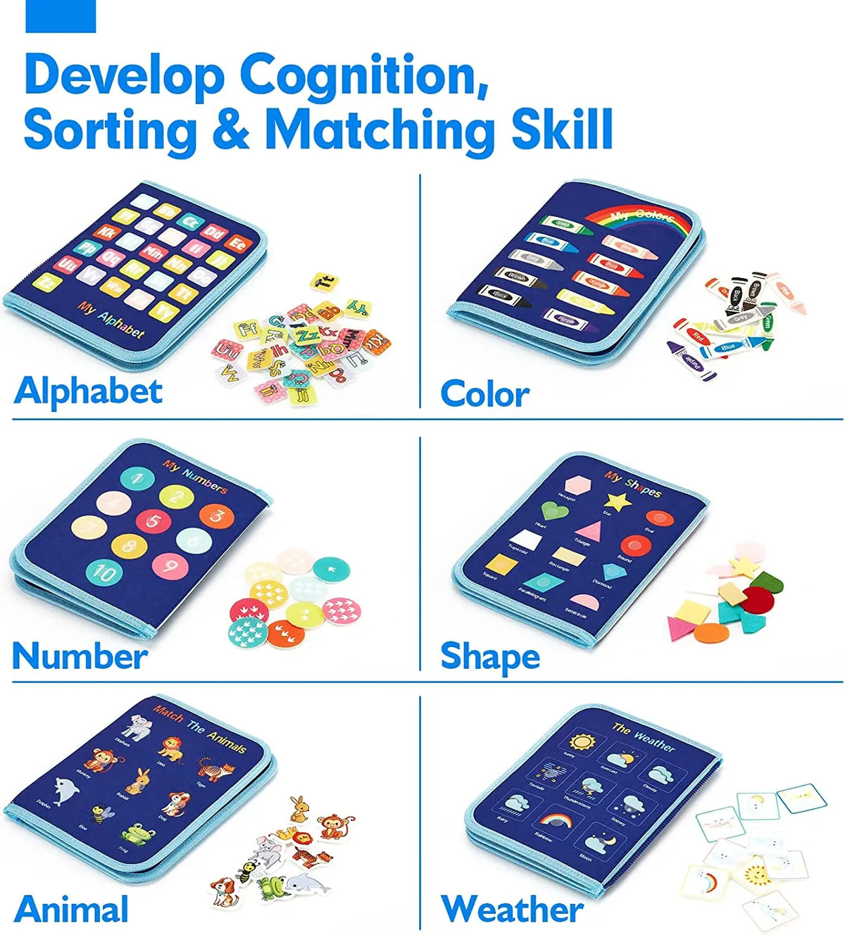Montessori Busy Board – Toddler Sensory Activity & Learning Toy