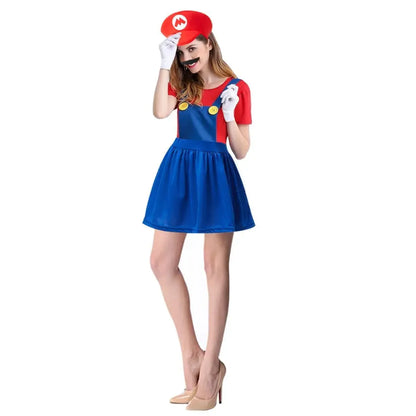 Green Plumber Costume Adult Unisex Set with Hat & Mustache