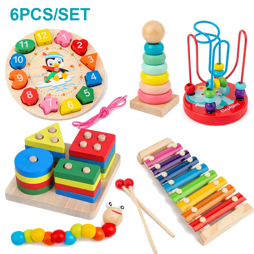 Wooden Puzzles for Kids 3D Early Learning Educational Toy