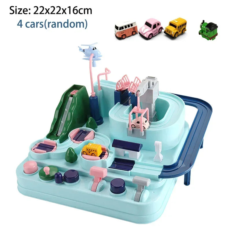 Racing Track Car Toy Set – Educational Rail Adventure Game