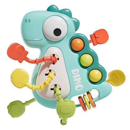 Pull String Toy – Silicone Baby Sensory Teething Montessori Toy