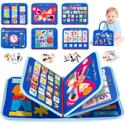 Montessori Busy Board – Toddler Sensory Activity & Learning Toy