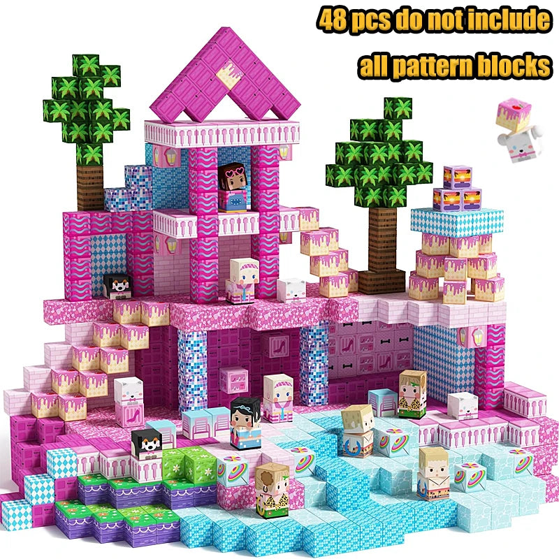 Magnetic Building Blocks Cube Set for Creative STEM Play