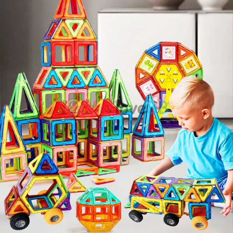 Magnetic Building Blocks for Kids Large Construction Toy Set