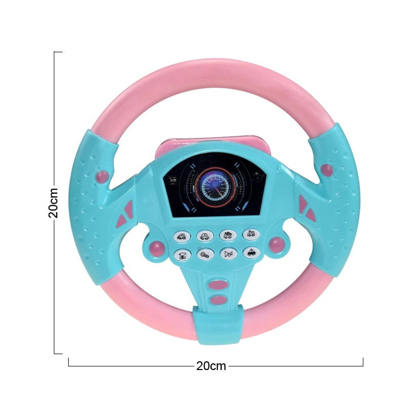 Baby Steering Wheel Toy with Lights and Sounds for Pretend Driving