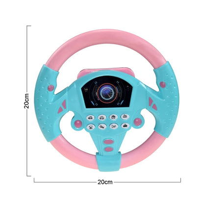 Baby Steering Wheel Toy with Lights and Sounds for Pretend Driving