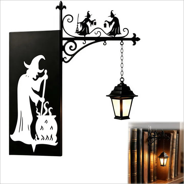 Halloween Retro Bookshelf Reading Lamp – Gothic LED Night Light
