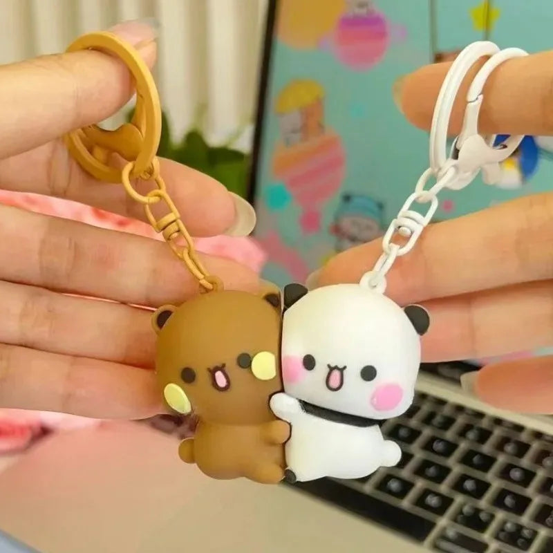 Cute Panda Magnetic Keychain – Backpack Pendant