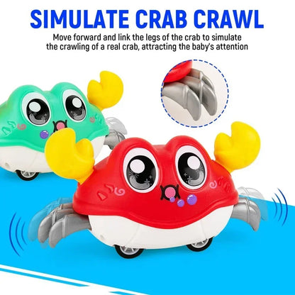 Crawling Crab Toy Interactive Tummy Time Sensory Toy for Babies