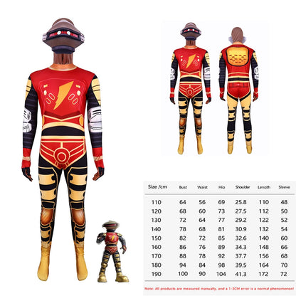Superhero Samurai Cosplay Costume Adult Jumpsuit with Mask