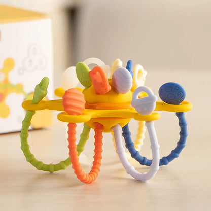 Pull String Toy – Silicone Baby Sensory Teething Montessori Toy