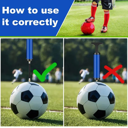 Ball Pump, Portable Sports Ball Inflator with Needle & Nozzle