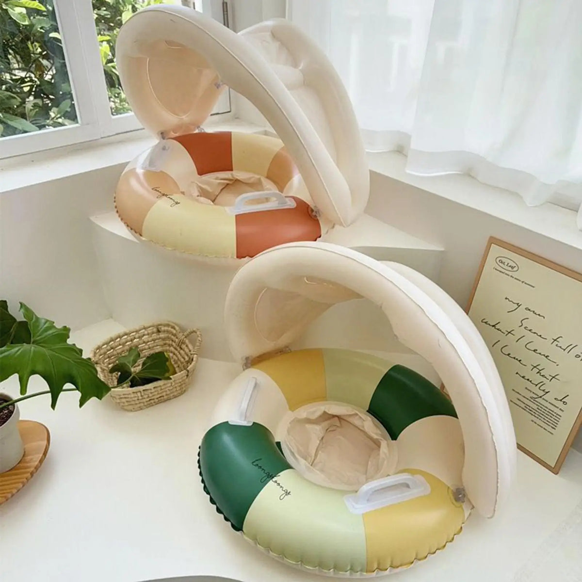 Baby Pool Float with Canopy for Infants & Toddlers