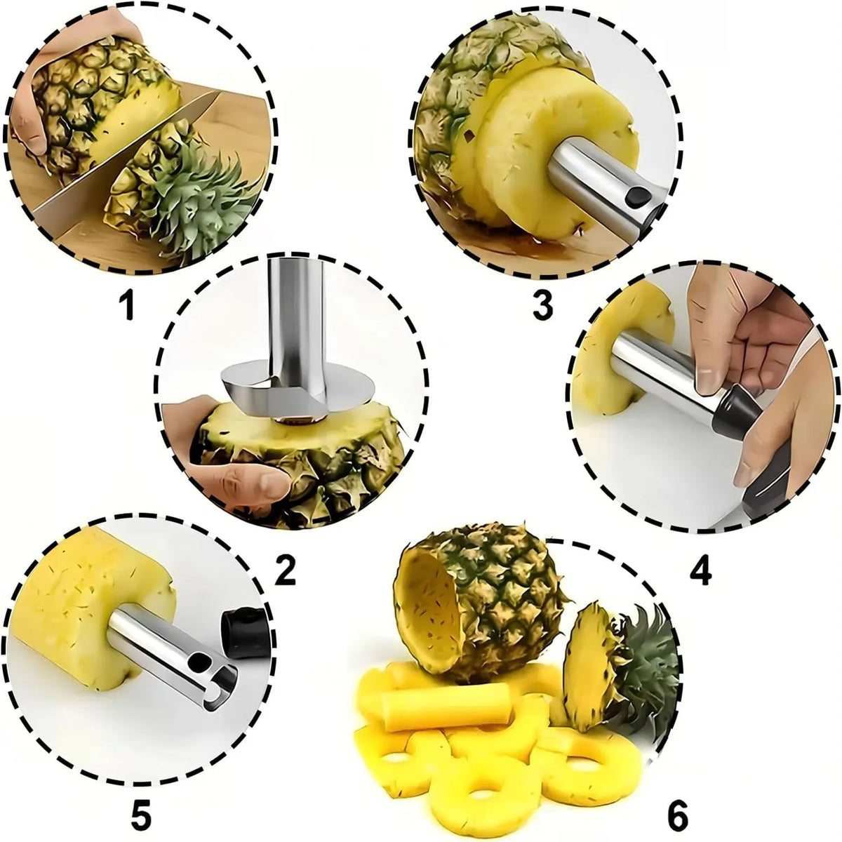 Pineapple Slicer, Stainless Steel Pineapple Corer & Cutter Tool