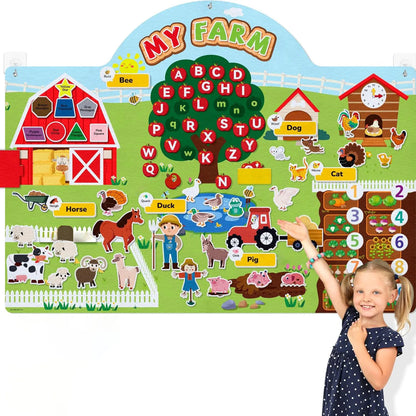 Farm Animal Felt Story Board Set for Interactive Toddler Learning