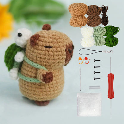 Capybara Crochet Kit – Beginner Animal Crochet Craft Set