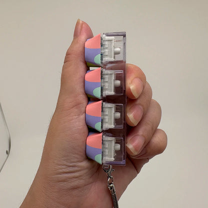 Cat Keychain – Keyboard-Style Fidget Toy with Click Sound