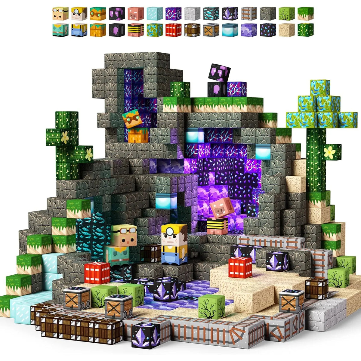 Magnetic Building Blocks Cube Set for Creative STEM Play