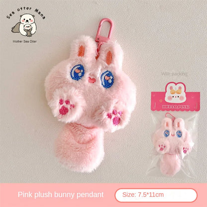 Plush Cat Bag Charm – Cute Cartoon Backpack Pendant