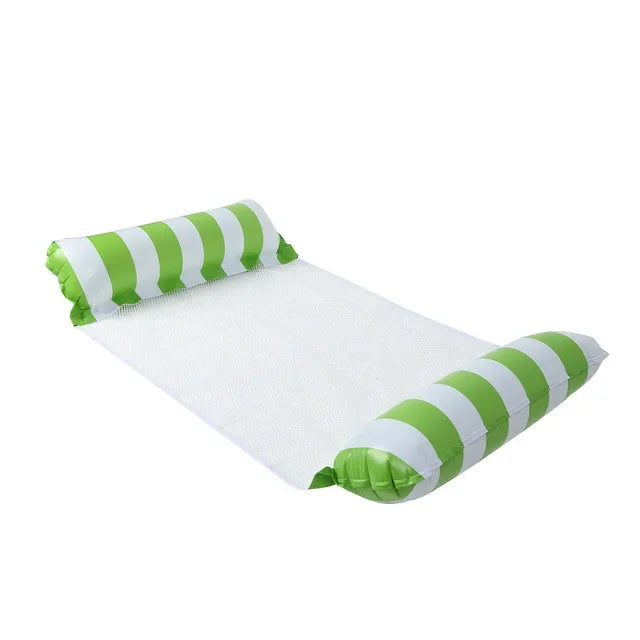 Summer Swim Inflatable Floating Water Mattresses Hammock Stripe Lounge Chairs Pool Water Sports Toys Floating Mat Pool Toys Kids