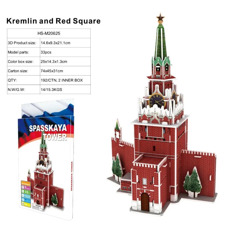 3D Architecture Puzzle – Famous Building Model Puzzle for Kids