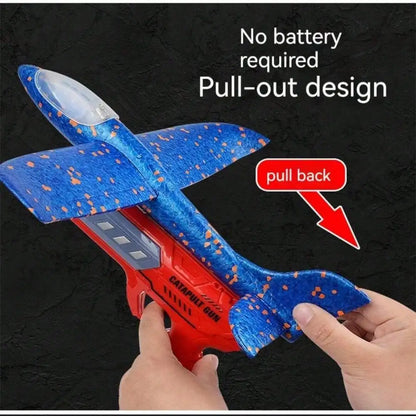 Kids' Foam Glider Planes with Catapult Launcher for Outdoor Play