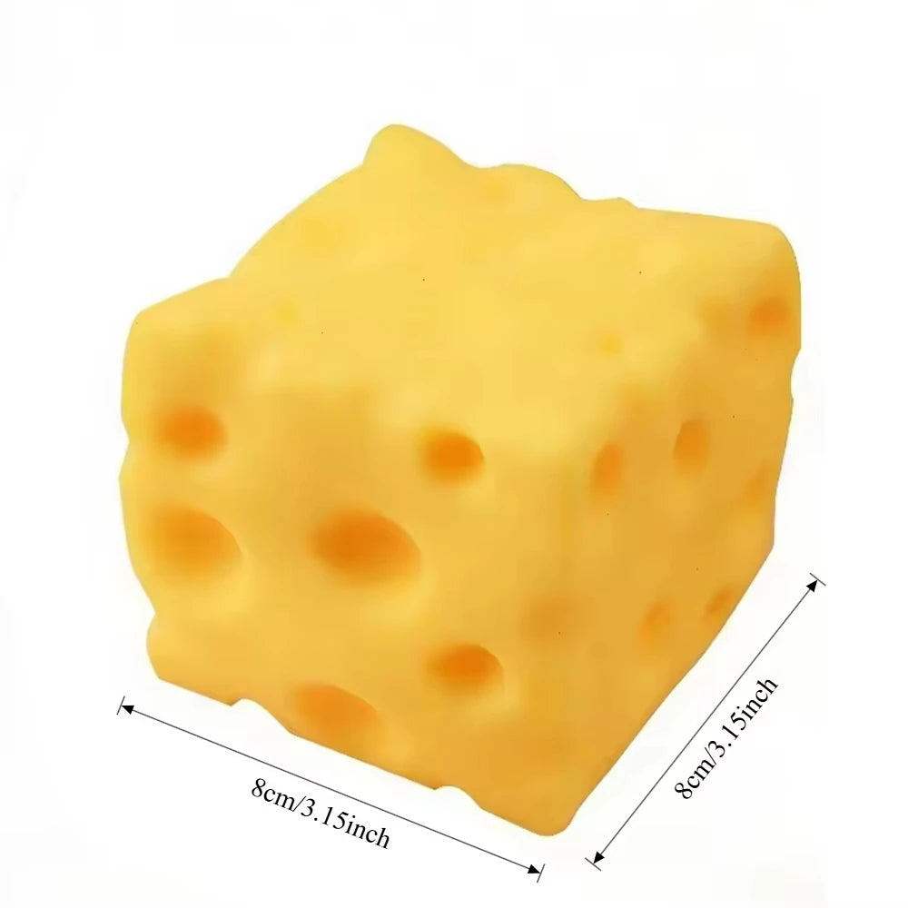 Giant Cheese Squishy Toy – Slow-Rising Squeeze Fidget