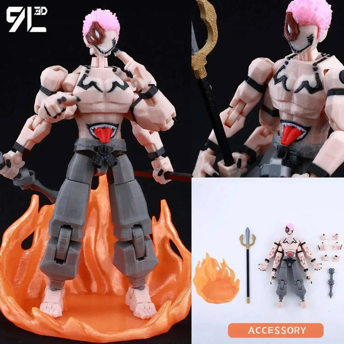 Optimized Product Title: 3D Printed Action Figure, Articulated & Poseable – Ready to Display
