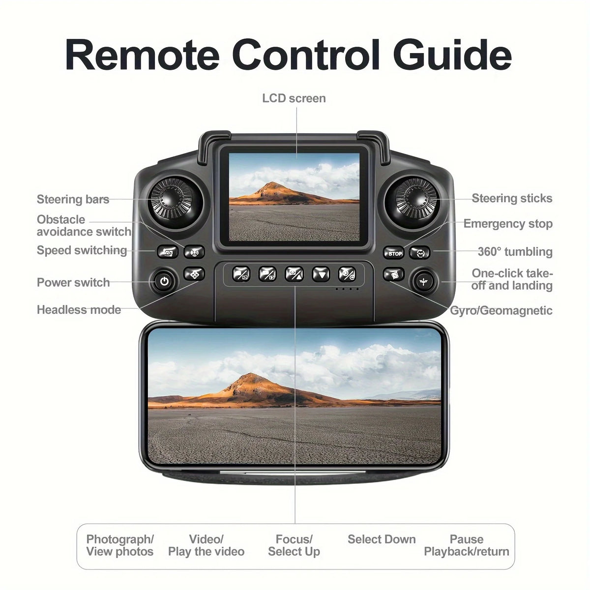 Foldable 4K Camera Drone with Dual Battery & Remote Control