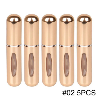 5ml Portable Refillable Spray Bottle Plastic liner Perfume Atomizer Mini Sample Bottle For Cosmetics Travel Empty Container